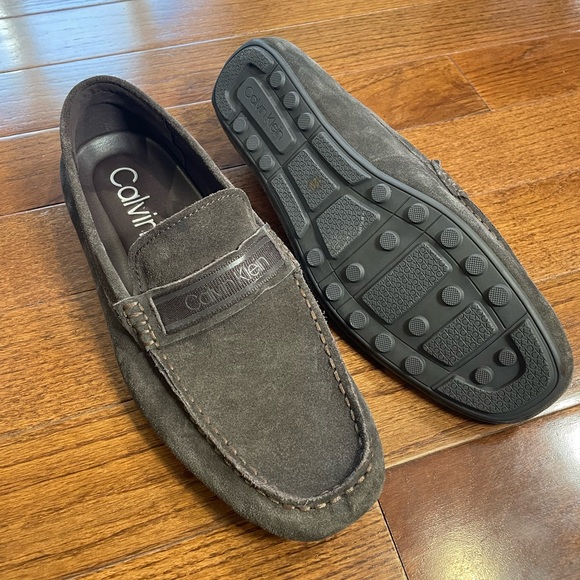 Calvin Klein Oliver Suede Driver - New Men | Color: Brown | Size: 12 - Picture 2 of 5